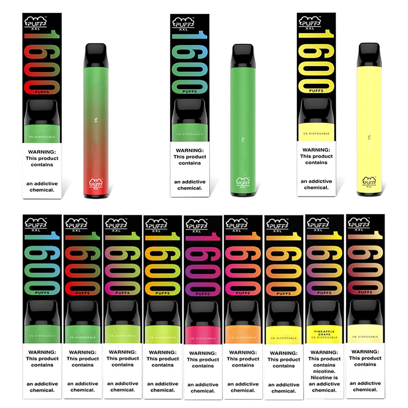 

dropshipping great price mix colors Puff XXL Disposable e cigarette Vape Pen 1600 vapor Men Women Puffs Bars Plus 1000mAh Cartridge