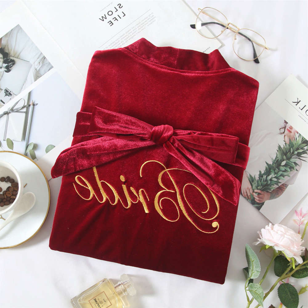 

Velvet robe wedding dressing bride cardigan morning Bridesmaid group bath