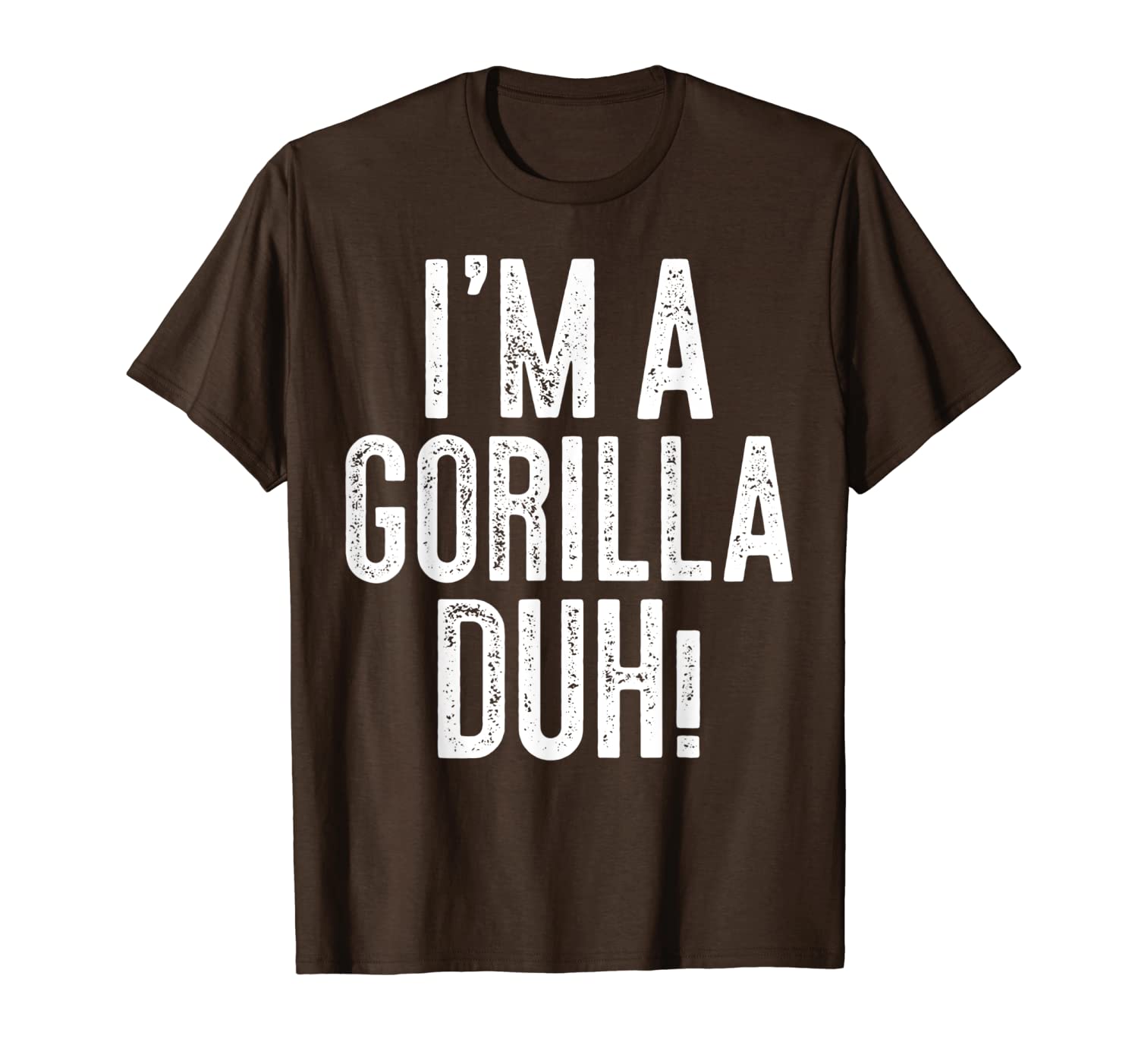 

i'm a gorilla duh t-shirt costume gift shirt, White;black