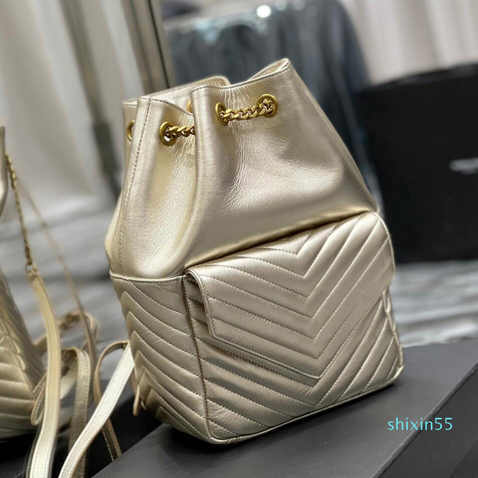 

Top 7A quality fashion luxurys designers backpack school bag backpacks Genuine leather travel bags wallet brand High capacity Unisex 4511, Champagne