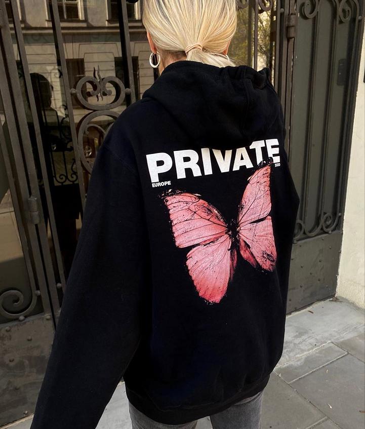 

Kpop Explosion Private Butterfly Printed Sweatshirt Hoodies Women/men Oversized Hoodie Long Sleeve Harajuku Winter Hooded Full Women's & Swe, Yellow