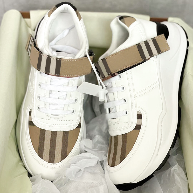 

Men Designer Vintage Check Platform shoes Sneakers Women Leather Suede Trainers Party Wedding Mesh Runner Shoe With Box Top quality 281, Color 1