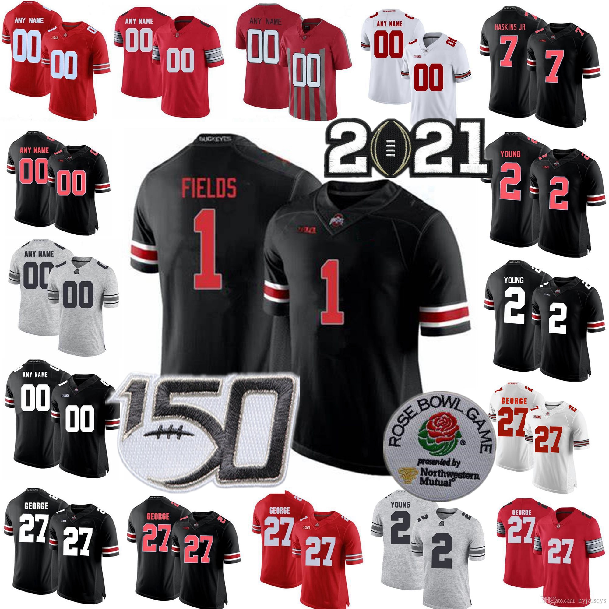

Ohio State Buckeyes College Football Jerseys Chris Olave Jersey Julian Fleming C.J. Stroud TreVeyon Henderson Jack Sawyer Fuller JK Dobbins, Black