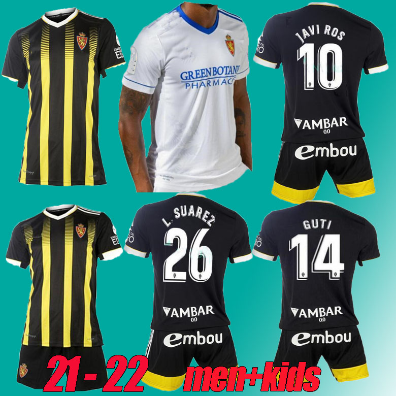 

Men kids kit 2021 2022 Real Zaragoza FRAN GAMEZ Soccer jersey 21 22 ZAPATER Third VAZQUEZ POMBO SHINJI KAGAWA JAVI ROS L. SUAREZ Football shirts