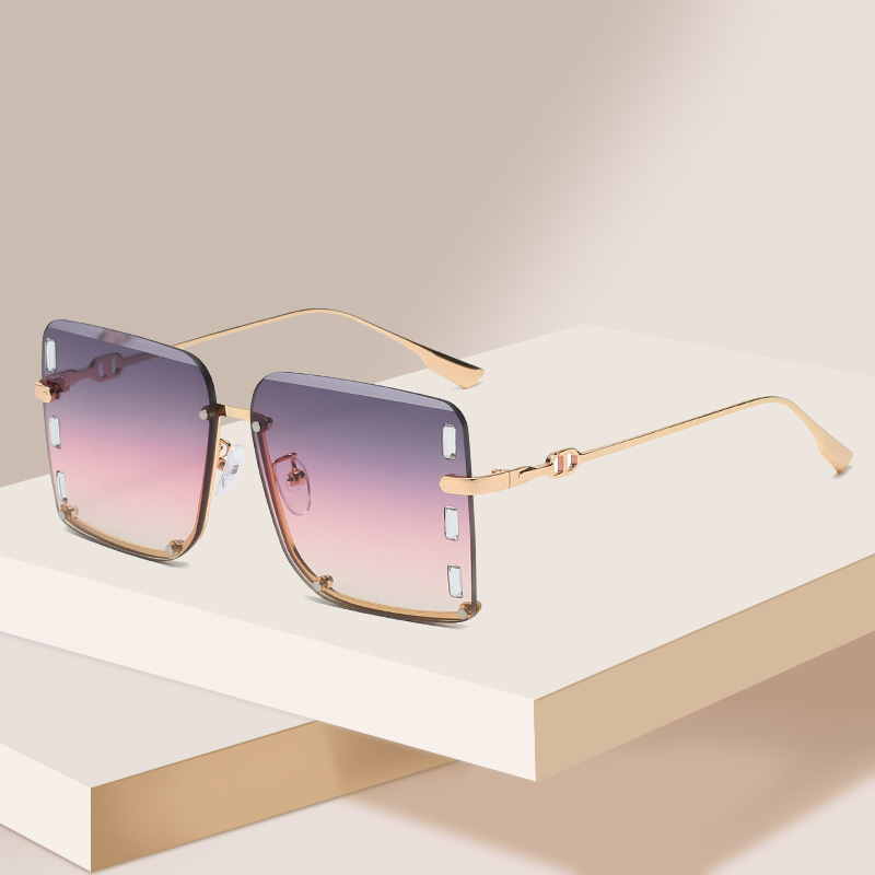 

Mens Women Luxury Designer Sunglasses Fashion Oversize Semi-Rimless Sun Glasses For Men Adumbral UV400 JC2095