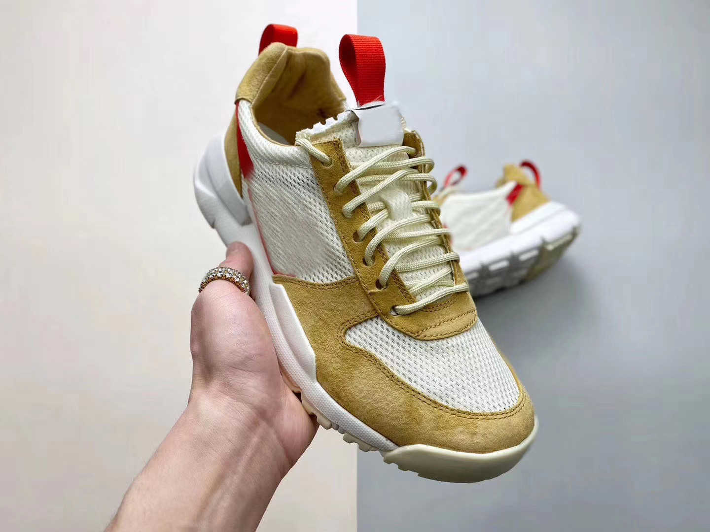 

2021 Released Tom Sachs x Craft Mars Yard 2.0 Ts Joint Limited Sneaker Natural Sport Red Maple Authentic Outdoor Shoes with Original Box, Tom sachs x mars yard 2.0