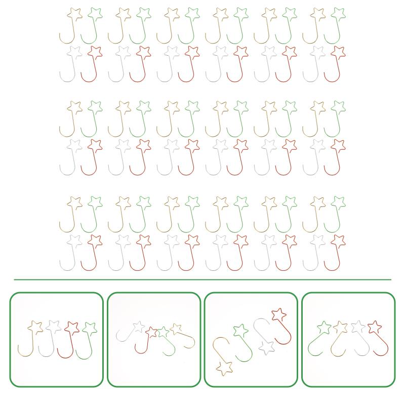 

Hooks & Rails 80pcs Christmas Tree Hanging Iron Decorative Hook Xmas Party Supplies
