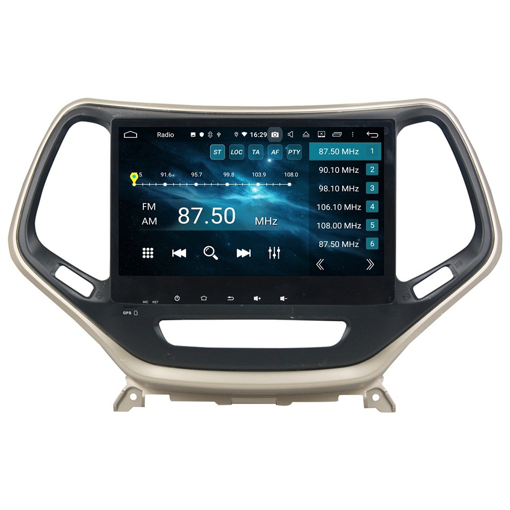 

CarPlay & Android Auto 1 DIN 10.1" PX6 Android 10 Car DVD Player for Jeep Cherokee 2016 2017 DSP Stereo Radio GPS Navigation Bluetooth 5.0 WIFI