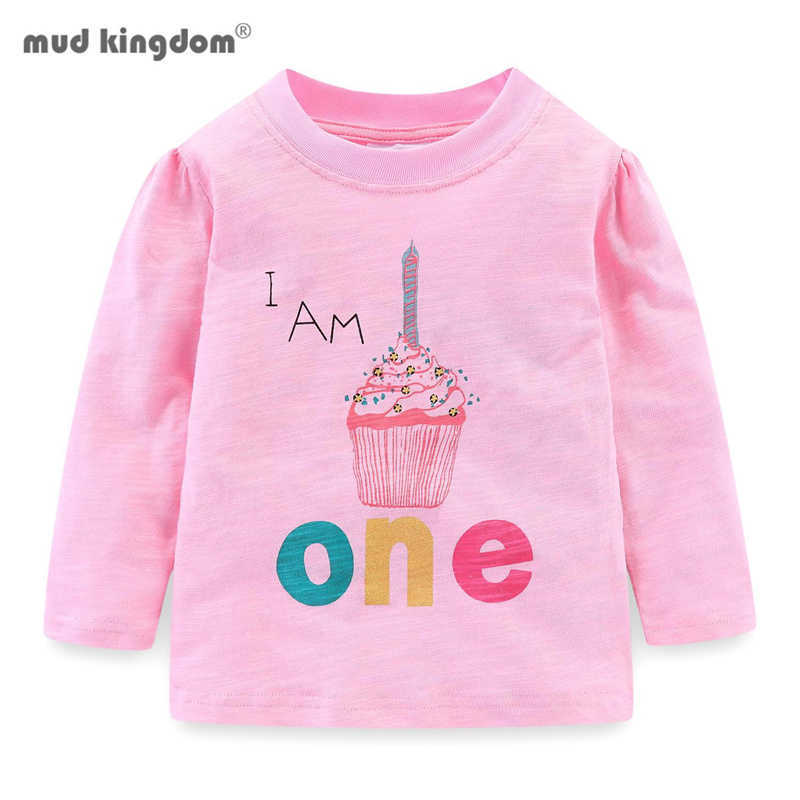 

Mudkingdom Spring Girls T-shirts Long Sleeve Cotton Shirt for Girl I Am This Many Birthday Clothes Cute Party Clothing 210615, I am 4 year old