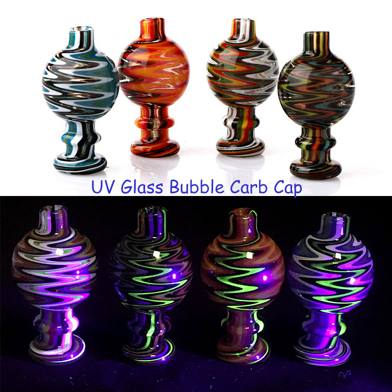 

Smoking Accessories US Color UV Glass Bubble Carb Cap With 26mm OD Suit For Beveled Edge Flat Top Quartz Banger Nails