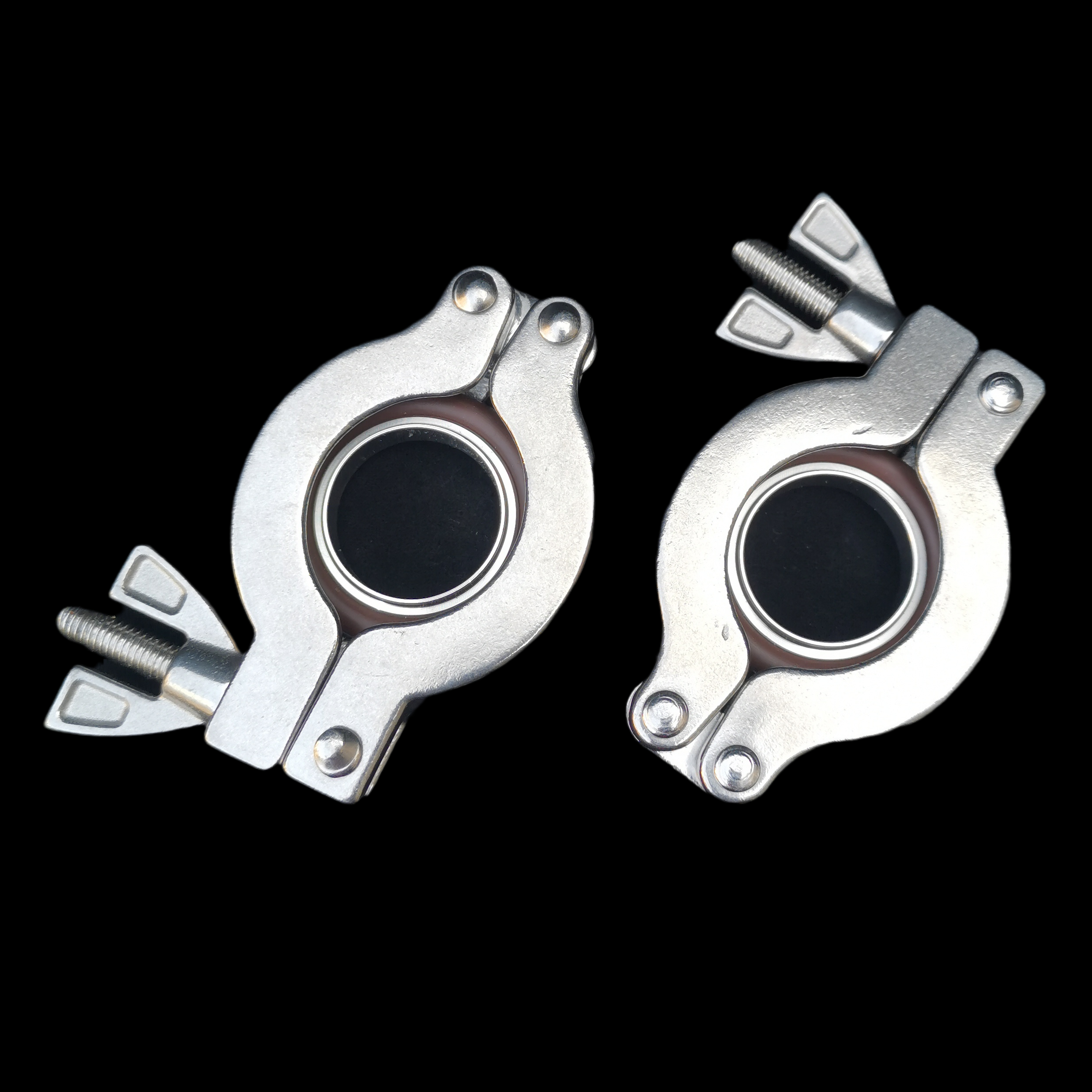 

Lab Supplies Stainless Steel And Aluminium Hinge Clamp Vacuum Fittings with Viton Gasket and Ring Kf10 KF16 KF25 KF 40 Kf50