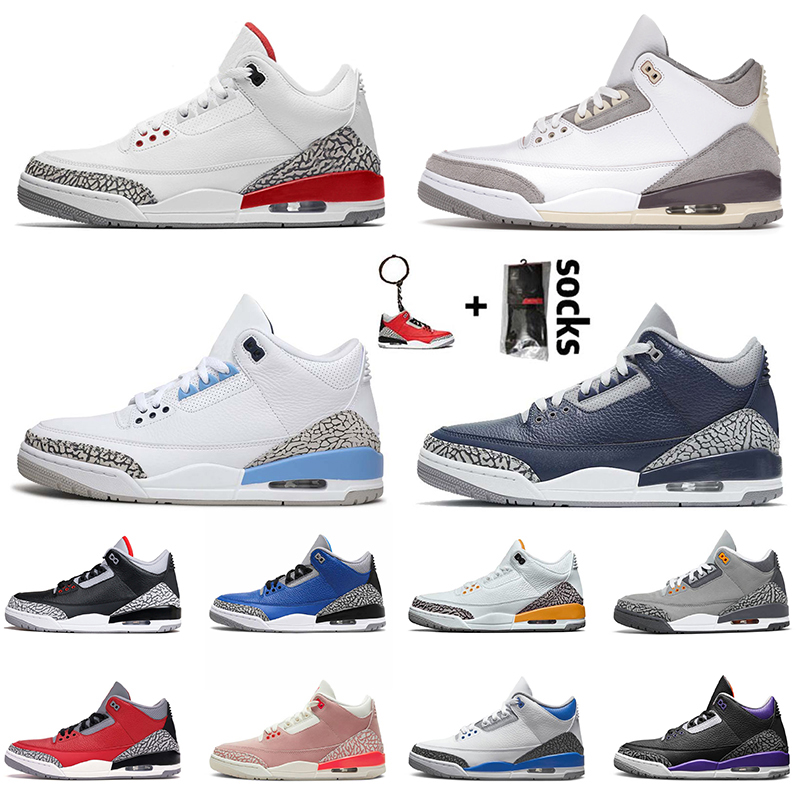 

Fashion Men Women Jumpman 3 3s Basketball Shoes Ma Maniere Racer Blue Rust Pink Sneakers Midnight Navy Laser Orange Cool Grey Runner Trainers, A11 varsity royal 40-47