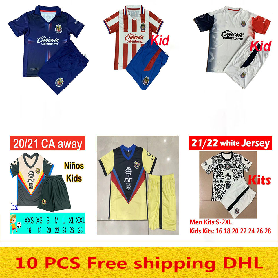 

Arrived 20 21 kids Club America Soccer Jerseys 2021 Xolos de Tijuana Home Third UNAM Guadalajara Chivas kit Jersey Football Shirts, Black;yellow