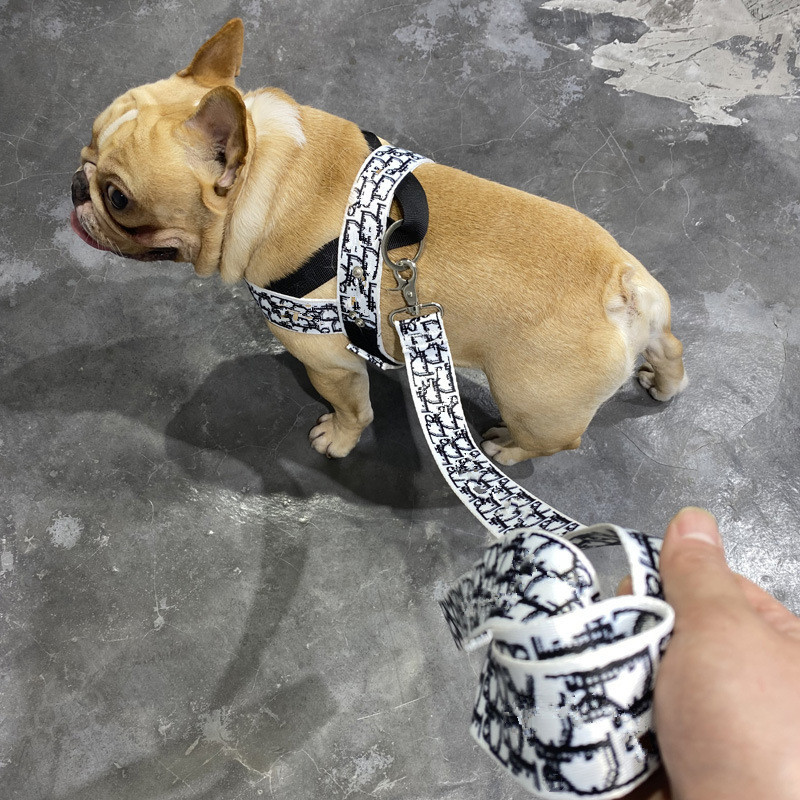 

classical D letter pattern Dog Collars high quality pet Leashes Vest-style chest strap
