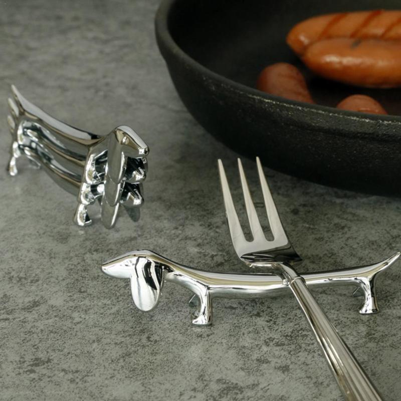 

Chopsticks 1Piece Stainless Steel Dog Shape Chopstick Holder Rest For Dining Table Accessories Supplies