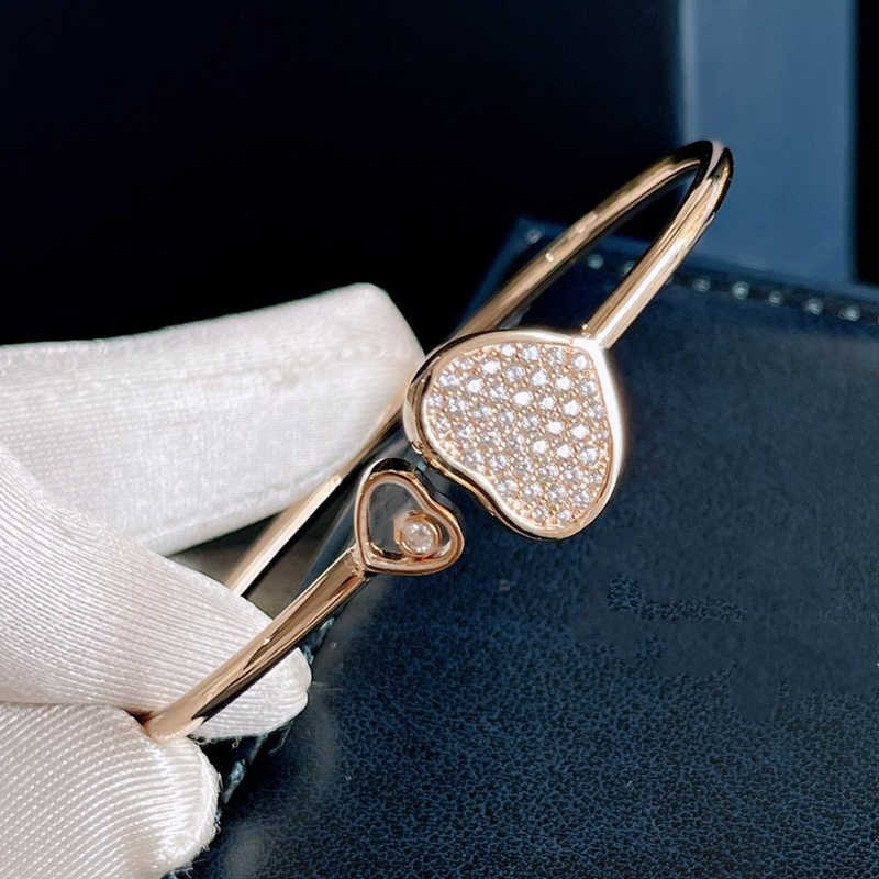 

chopin Liu Tao, Yang Zi, the same 925 Sterling Silver love bracelet, heart-shaped open bracelet, high sense, minority, Japan and South Korea rose chop@rd
