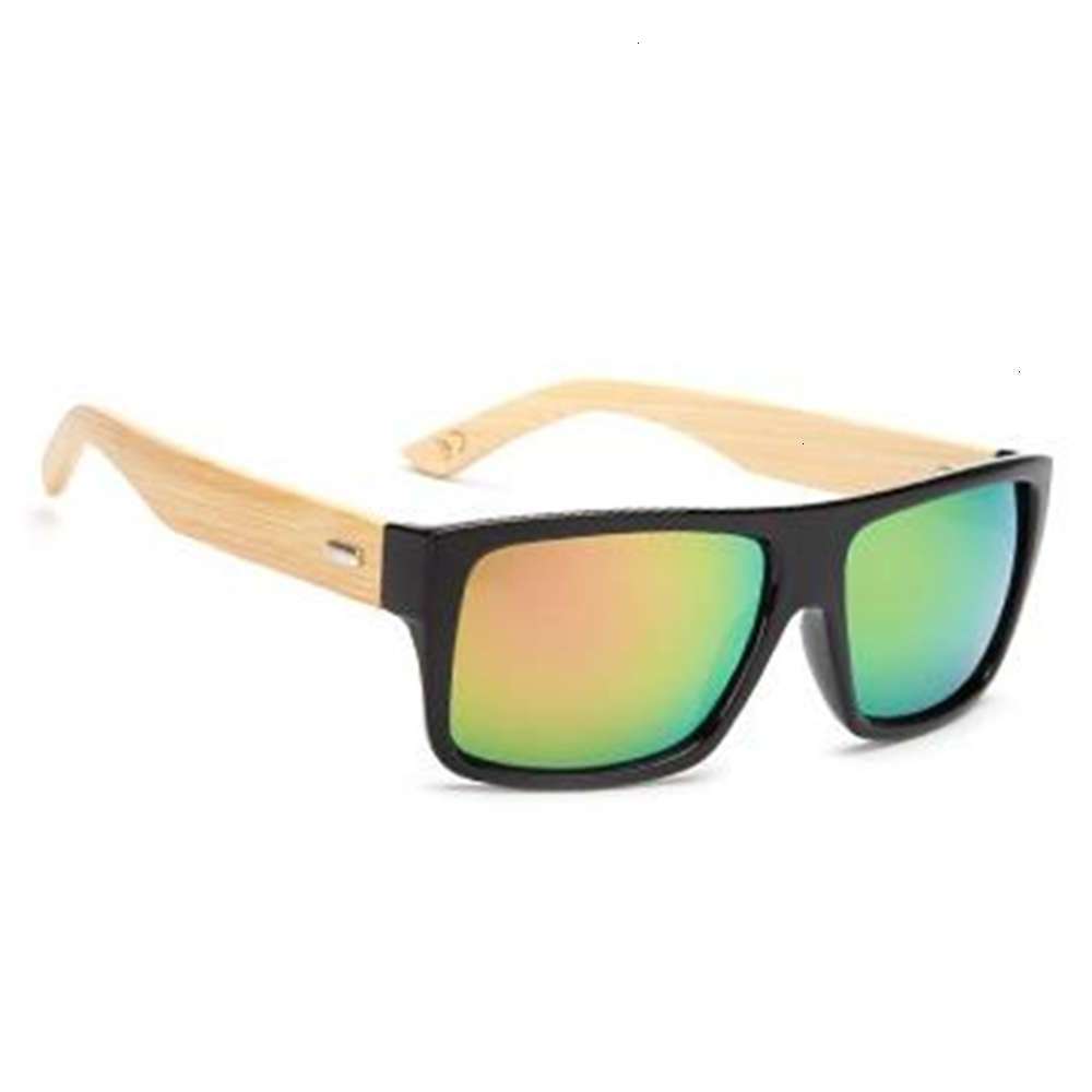 

Buy new 20ss Rectangle men women vintage sunglasses drive eyewear bamboo sun retro fashion wooden glasses online sale, Black