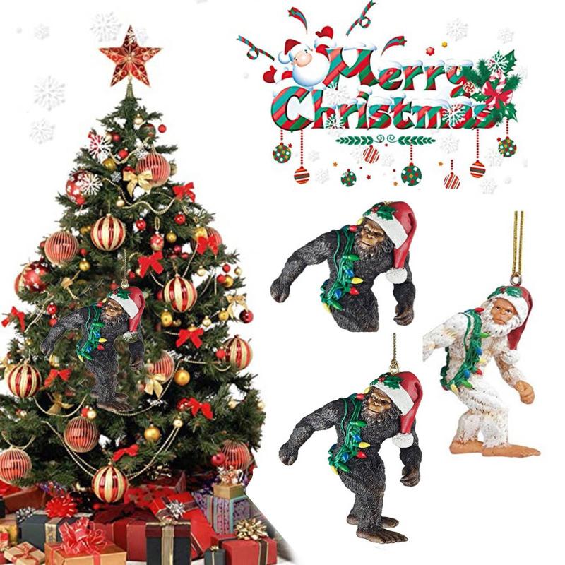 

Christmas Decorations Ornaments Hanging Gift Product Personalized Family Pendant Home Holiday Party Monkey Animal Decoration Drop
