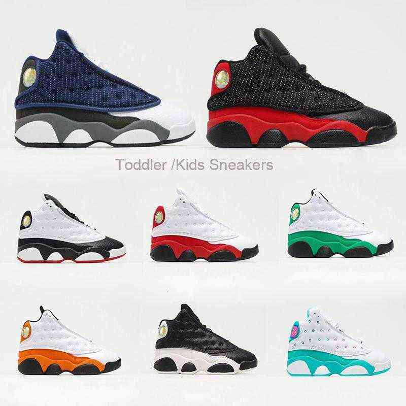 

Infant Kids Reverse Toddler Jumpman 13s XIII Basketball Shoes Red Flint Children Lucky Aurora Green Tennis Sport Trainer Outdoor Athletic, Chicago