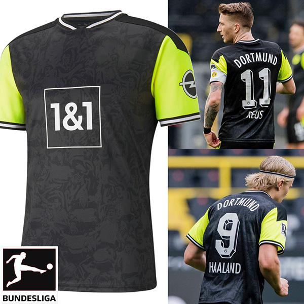 

HAALAND REUS Borussia 20 21 dortmund 4th soccer jersey 2021 football shirts BELLINGHAM SANCHO HUMMELS BRANDT maillot de foot men + kids kit, Black;yellow
