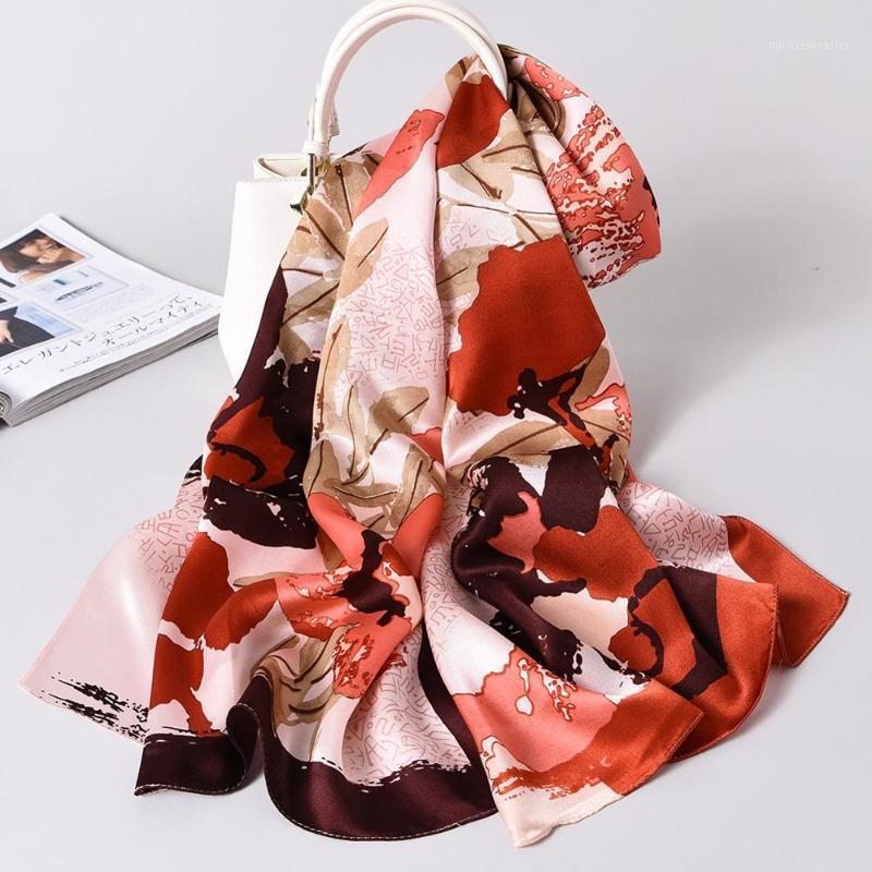 

Scarves Women's Printed Silk Scarf Sun Proof Shawl 170cm In Spring And Summer