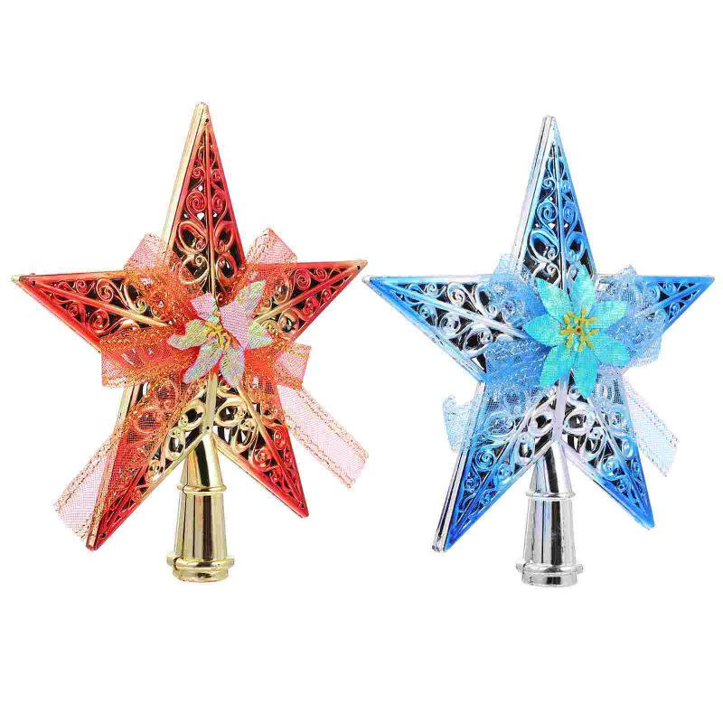 

Christmas Decorations 2Pcs Pentagram Xmas Tree Star Ornament Party Prop