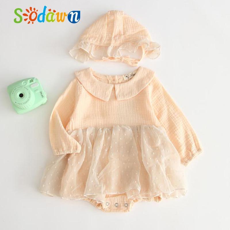 

Clothing Sets Sodawn Autumn Baby Clothes Rompers Girls Long Sleeve Infant Born Lace Princess 1st Birthday Party, White