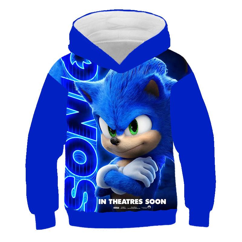 

Hoodies & Sweatshirts Children Hoodie Sweatshirt Sonic Clothing Autumn Kids Kawaii Tops Long Sleeve T-shirt Boy Girl Baby Clothes, As pic