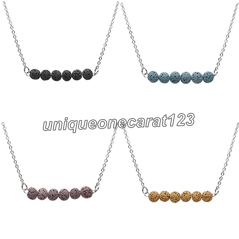 

Fashion Lava Rock Pendant necklaces women's Essential Oil Diffuser Natural stone Aromatherapy Necklace For Ladies DIY Jewelry