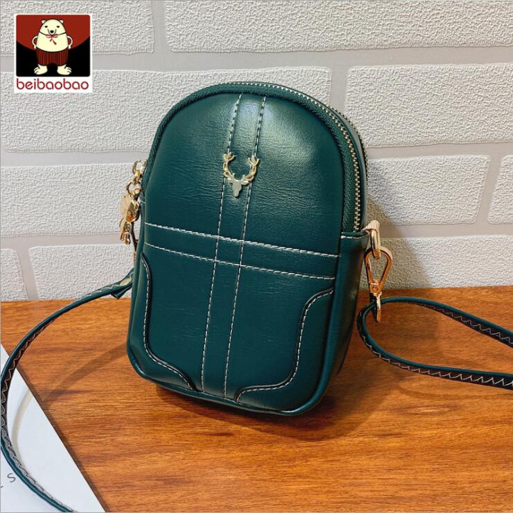 

Factory wholesale brand women shoulder bags simple Joker leather handbag street trend Thread decoration storage wallet foreign leathers mobile phone bag, Brown(boutique box)