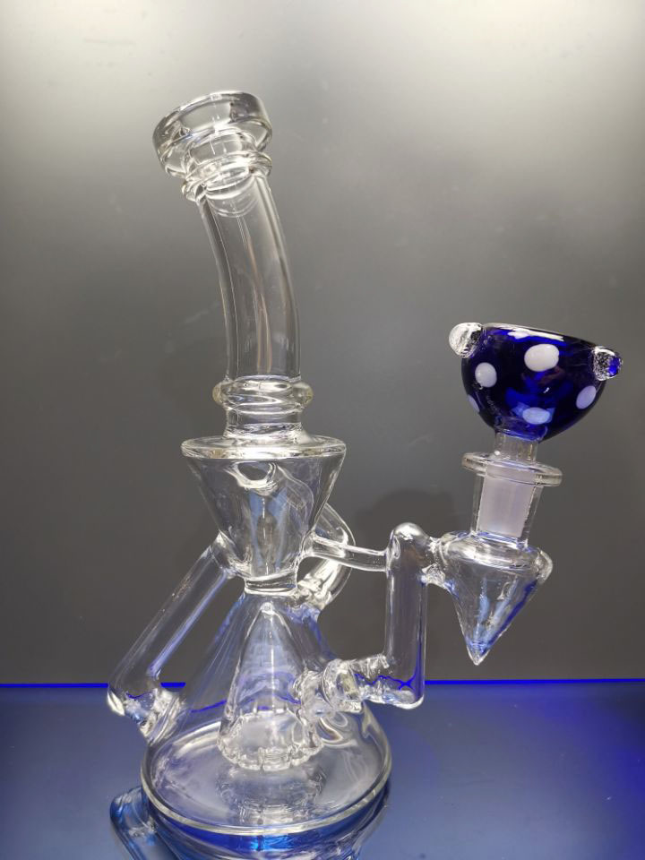 

Recycler glass bong with bowl oil rig bongs cyclone percolator dab rigs water pipes vortex smoking bubbler zeusartshop