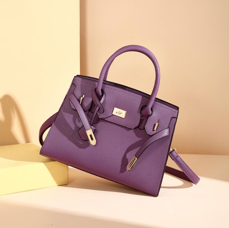 

Factory wholesale leather women shoulder bag simple atmosphere solid color Joker handbags street trend leathers handbag elegant fashion lychee messenger bags