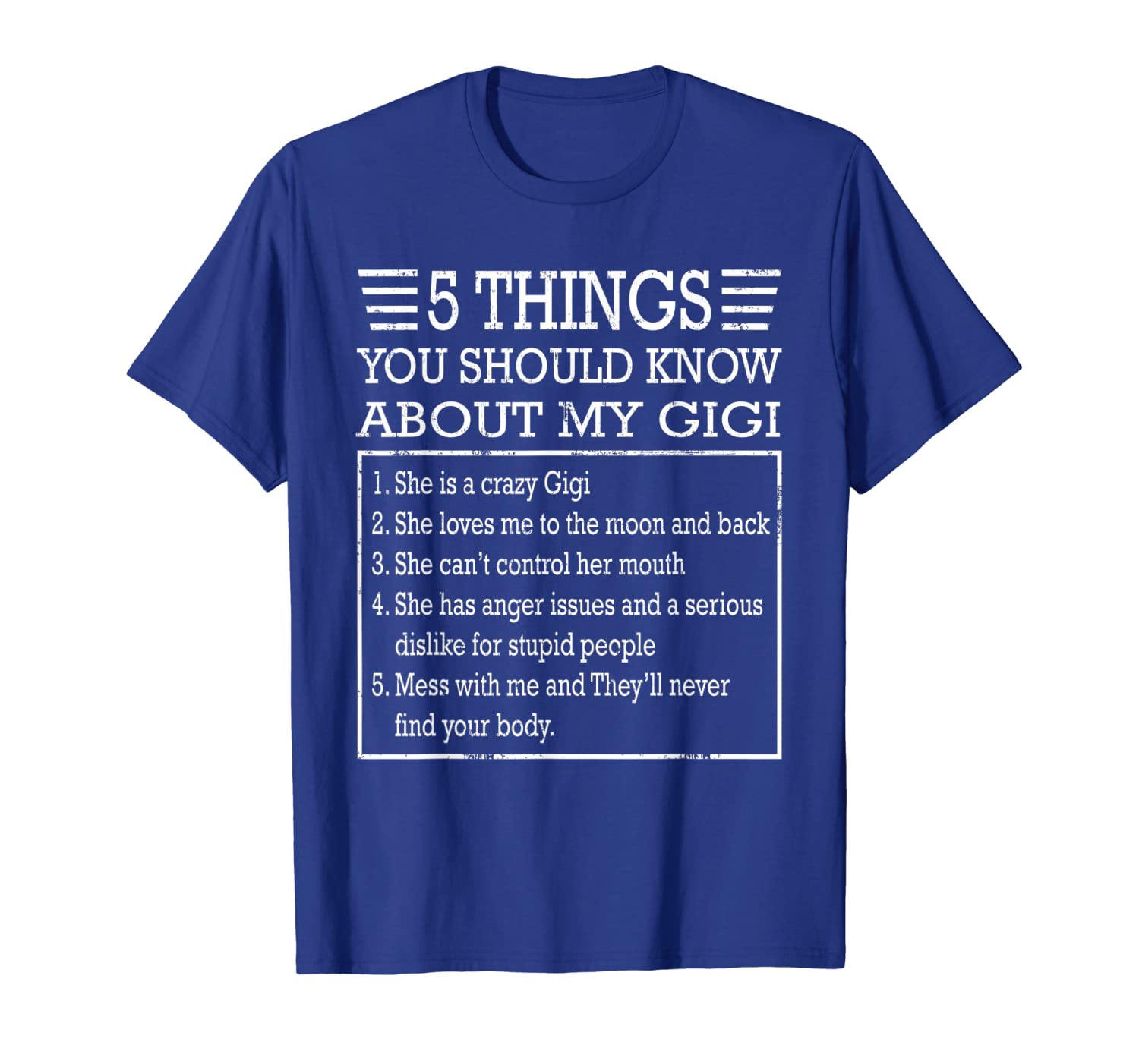 

5 things you should know about my gigi t-shirt mother's day, White;black