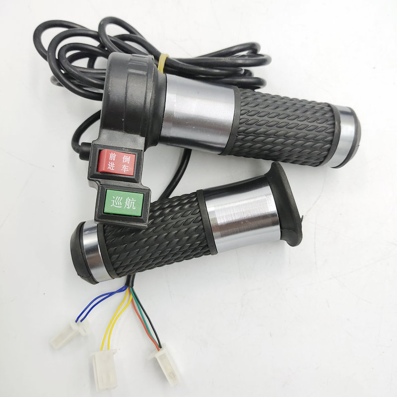 

Electric Bicycle Scooter Twist Throttle With 3 Gears Speed/Forward Reverse/Cruise Switch Tricycle Parts Rolling Handlebar Grips
