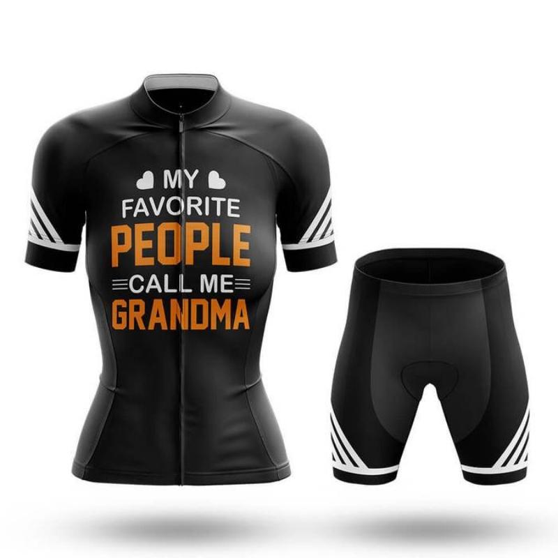 

Call Me Grandma Women Cycling Jersey Set Summer Clothing Road Bike Shirts Suit Bicycle Bib Shorts MTB Wear Maillot Racing Sets, Photo style