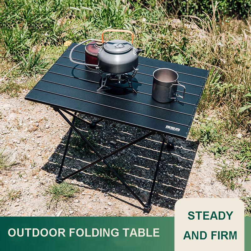 

Camp Furniture Outdoor Portable Folding Table Aluminum Top Lightweight High Quality Picnic With Storage Bag