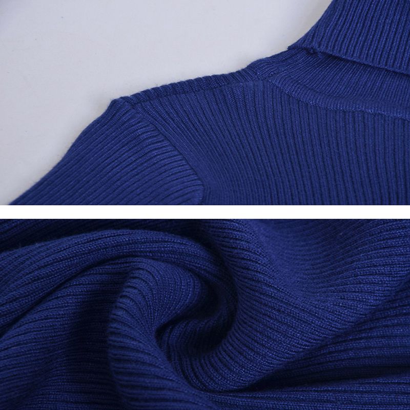

2021women autumn winter knitted sweater dresses slim elastic turtleneck long sleeve lady bodycon dresses, Black;gray