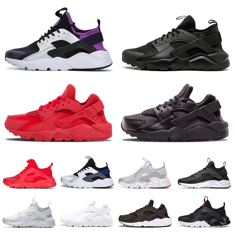 

Whloesale Mens Womens Huarache Running Shoes Triple Black White OFF Red Men Women Sports Sneakers Trainers