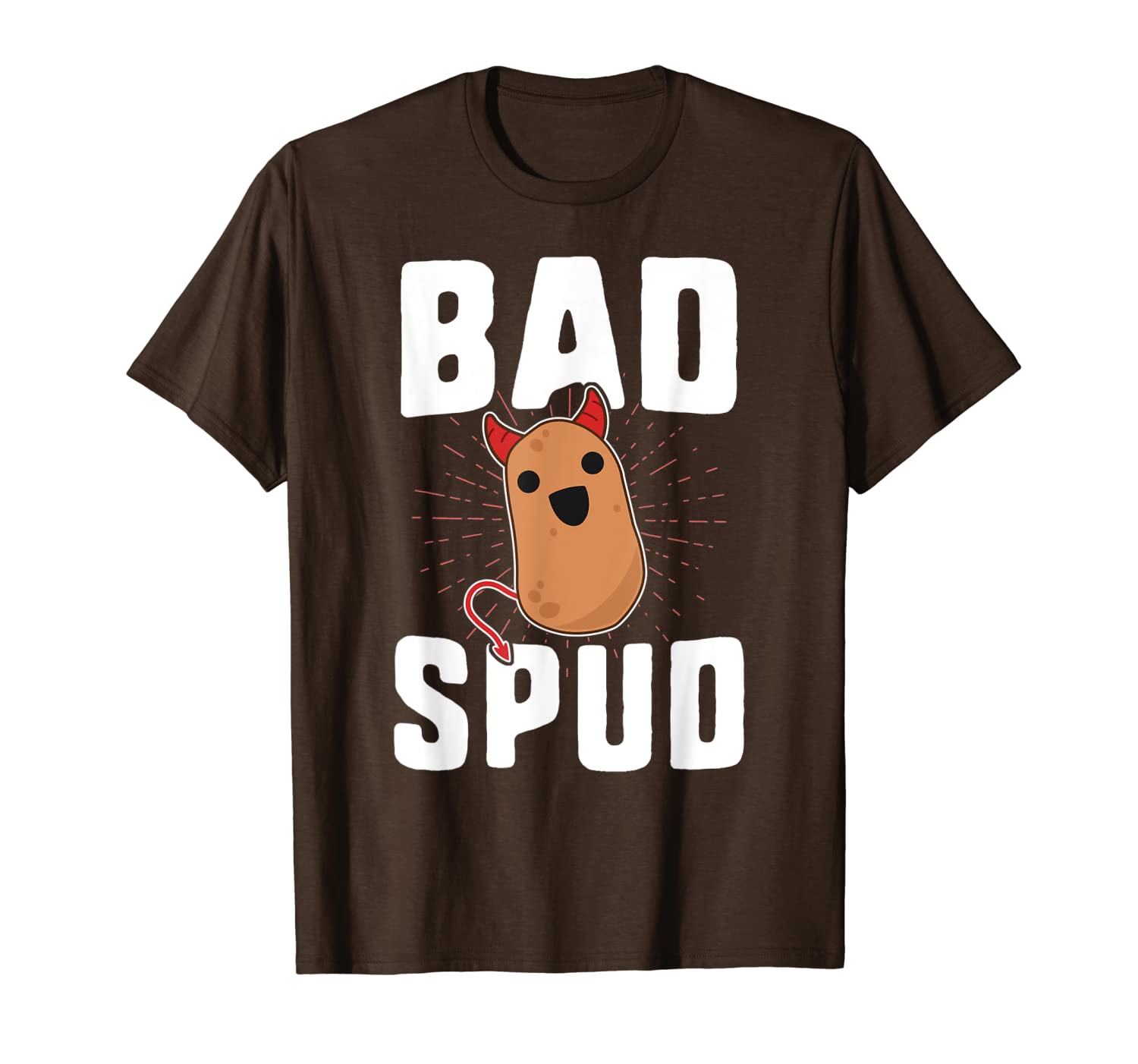 

bad spud funny potato shirt vegetable food joke t-shirt, White;black