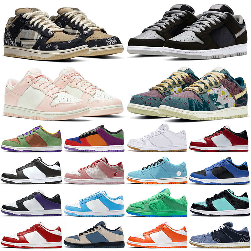 

high quality dunk running shoes men women Chunky Dunky Community Garden White Black Orange Pearl Valentine's Day Pink dunks mens womens