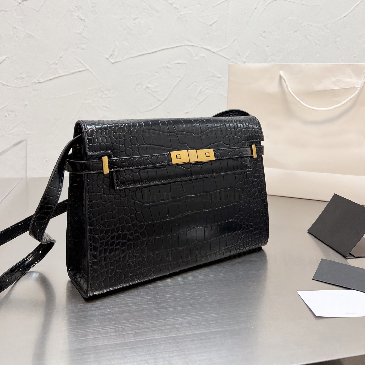 

Designer Women Bags Manhattan Shoulder Bag Luxury Paris Brand Patent Leather Business Crossbody Bag Lady Work Clutch Messenger Handbags, Color 1