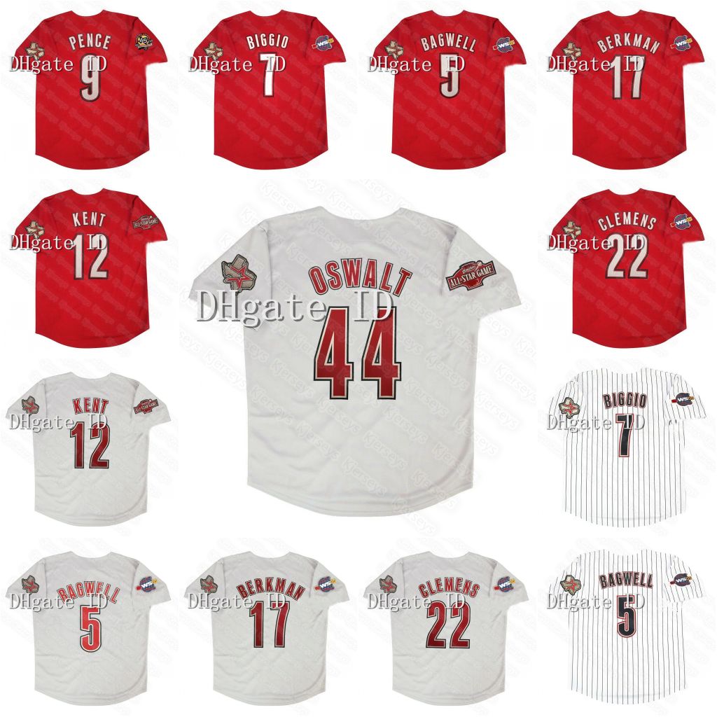 

Vintage 2005 Houston Baseball Jersey Astros Craig Biggio Jeff Bagwell Roger Clemens Lance Berkman Roy Oswalt Hunter Pence Kent Stitched embroidery Jerseys, As pic