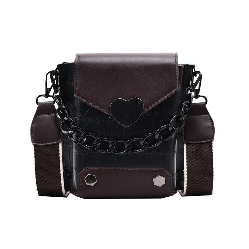 

Women's Luxury Pu Shoulder Bag, Retro Leather Strap, Cross Stitch, Wear Bags, Black