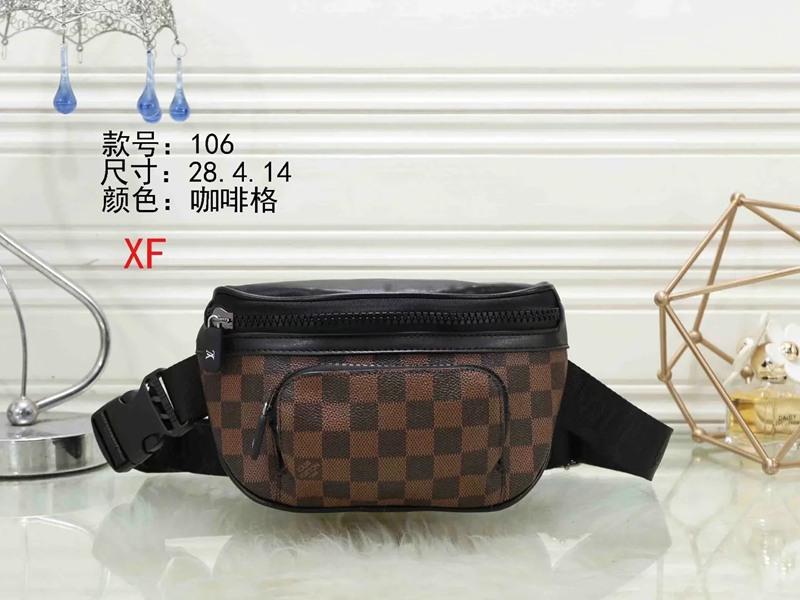 

20 New Wholesale Fashion Pu Leather Brown Flower Handbags Women Bags Designer Fanny Packs Famous Waist Handbag Lady Belt Chest Anvfh, Red;black