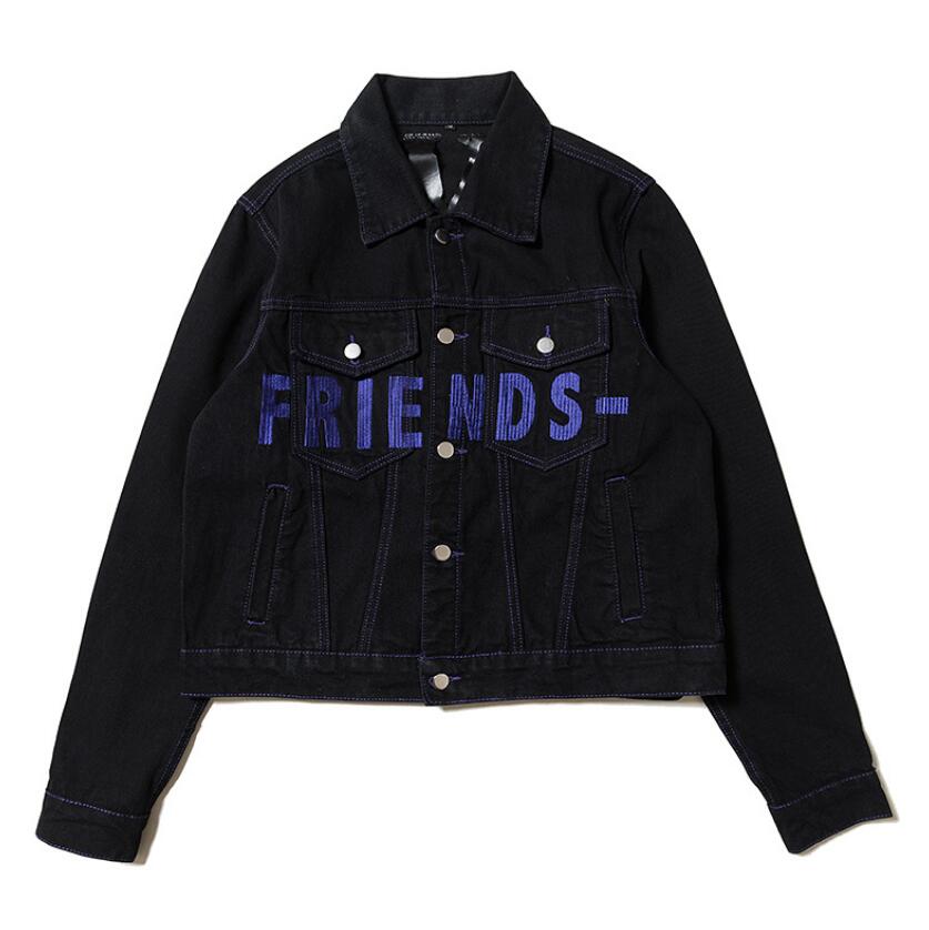 

2021 new spring and autumn tide brand denim jacket side seam pocket loose single breasted men's and women's youth jacket, W1