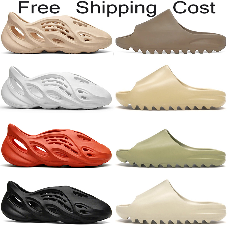 

slippers mens slides shoes women sandals sneakers kid foam runner Desert Sand Resin outdoor indoor slipper slide sandal traine, Black