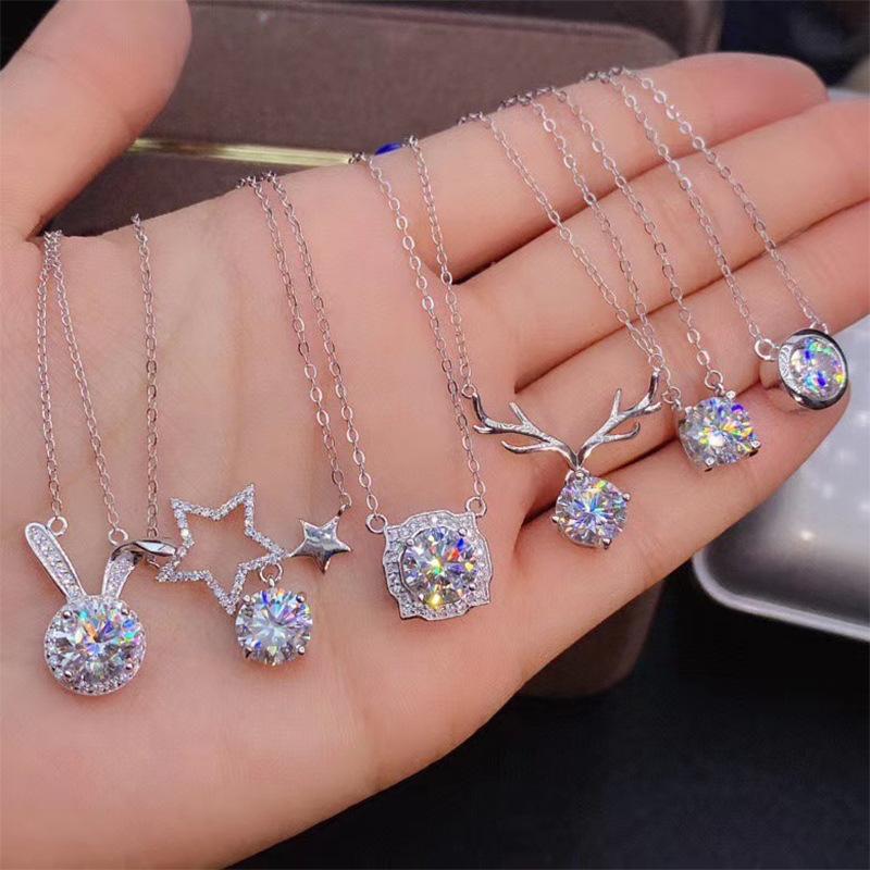 

Pendant Necklaces Fashion Crystal Star Round Charm Pendent Necklace For Women Collar Accessories Wedding Party Jewelry Choker Dz111