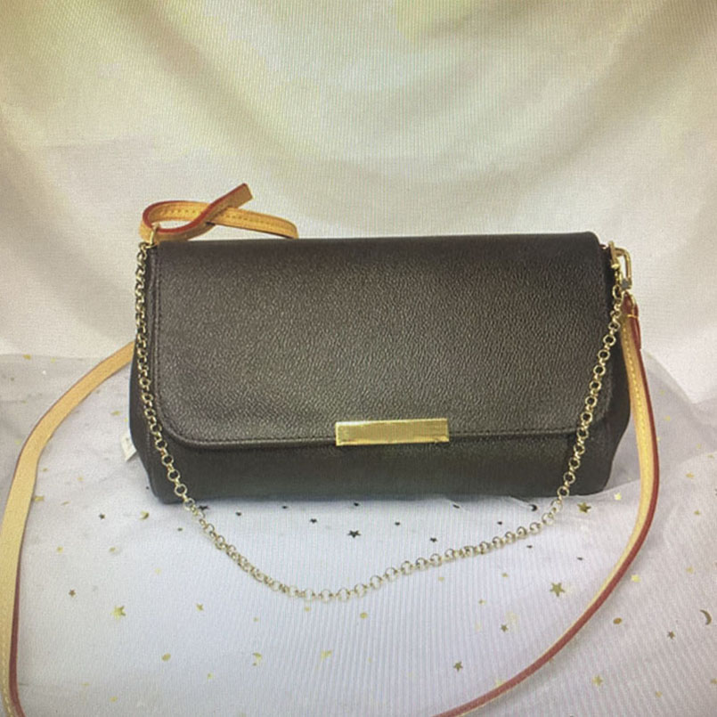 

M40718 N41275 fashion ladies Top shoulder bag wallet designer luxury classic lady leather removable gold chain strap casual handbags, Brown flower