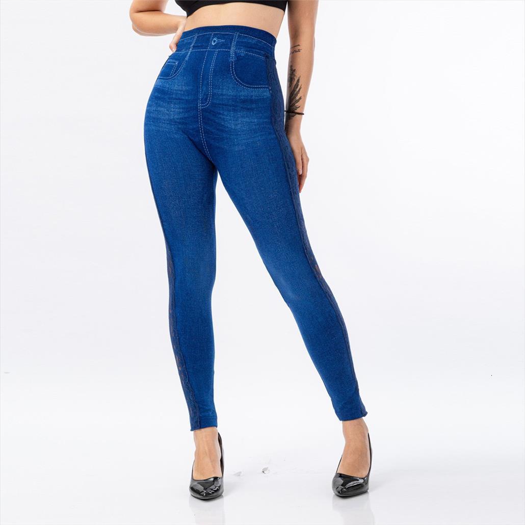 

imitation cowboy pants push up womens leggings sport professional running leggins fitness elasticity slim trousers, Black