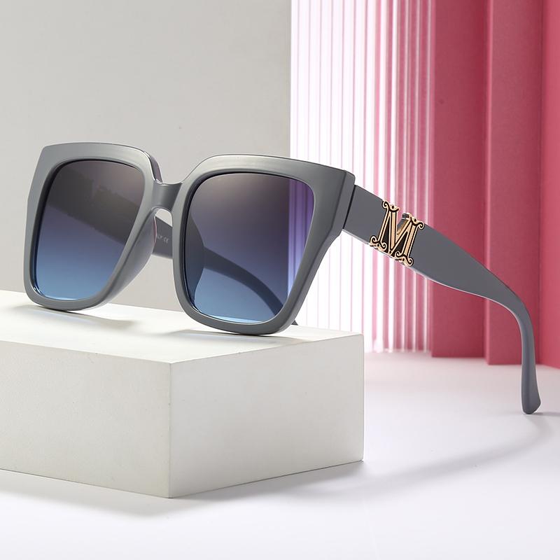 

Sunglasses Square Retro Women Fashion Glasses Men Oversized Gradient Color Mirror, White;black